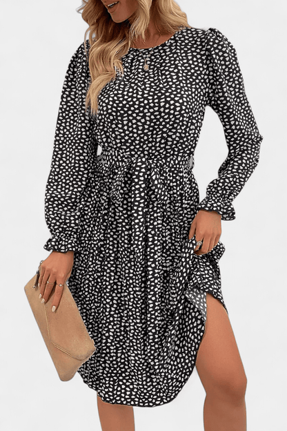 Agnes | Leopard plisseret