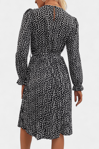 Agnes | Leopard plisseret