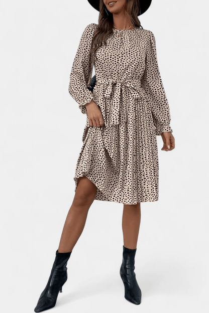 Agnes | Leopard plisseret
