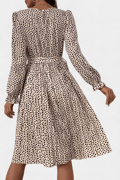 Agnes | Leopard plisseret