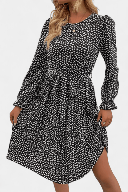 Agnes | Leopard plisseret