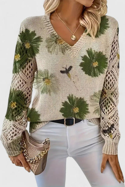 Emilie | Blomstret cardigan