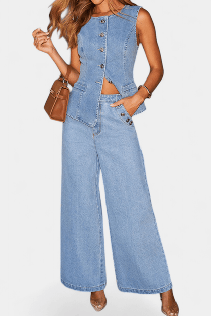 Emma | Denim sæt