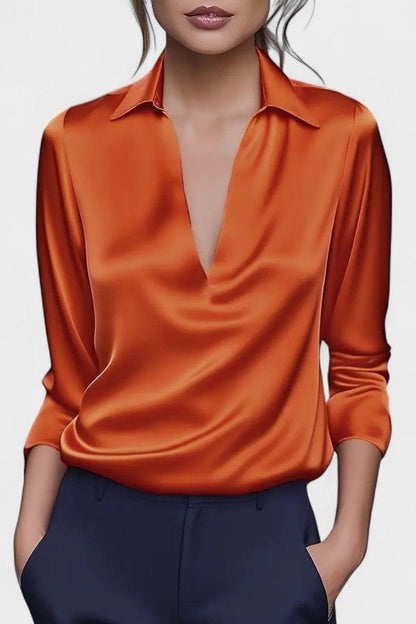 Ida | Satin skjorte