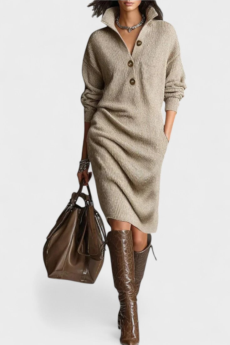 Kornelia™ | Elegant Strikket Kjole