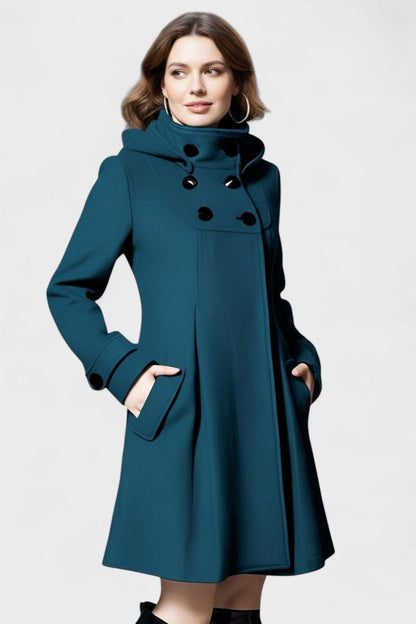 Lenka™ | Elegant frakke med hætte