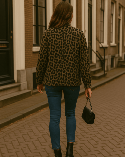 Leona | Leopard Bomberjakke