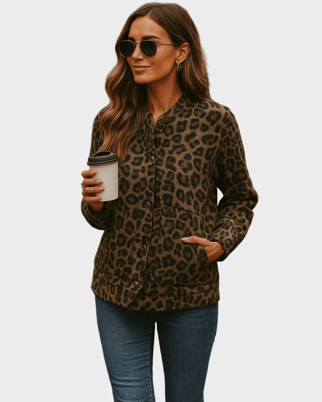 Leona | Leopard Bomberjakke
