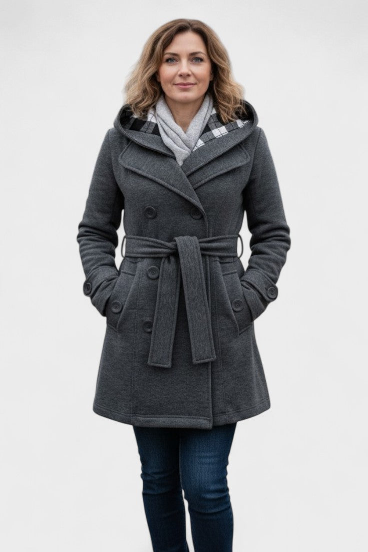 Leona™ | Elegant dobbeltradet frakke
