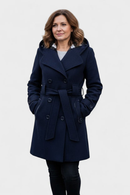 Leona™ | Elegant dobbeltradet frakke