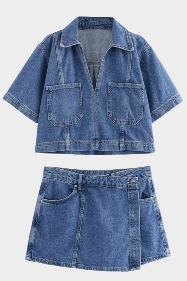 Malina | Denim sæt