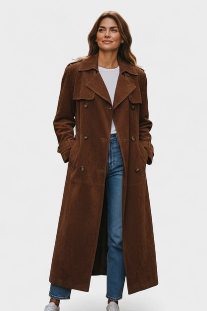 Mille™ | Elegant ruskindstrenchcoat