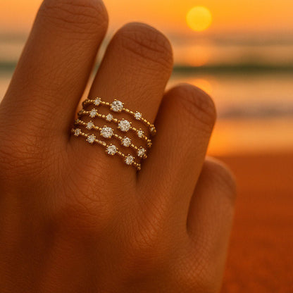 Olivia | Guld ringsæt